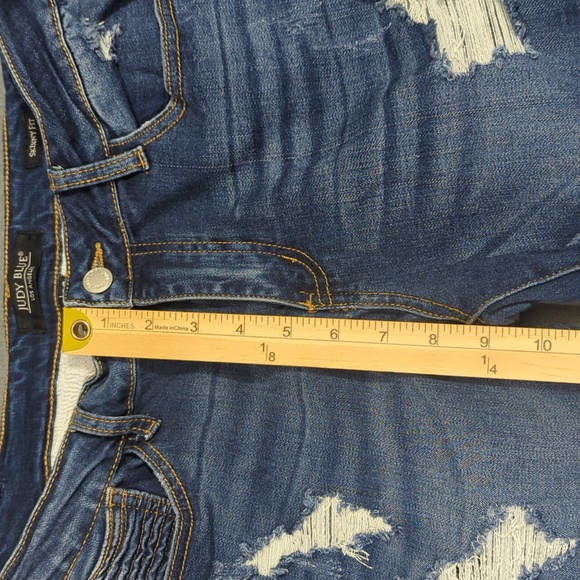 Judy Blue Jeans Women's 29 Blue Skinny Fit Moto Denim - Picture 6 of 12